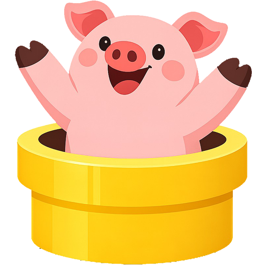 로또피그 서비스 아이콘 — 무료 AI 로또 번호 추천과 로또 6/45 당첨번호 분석